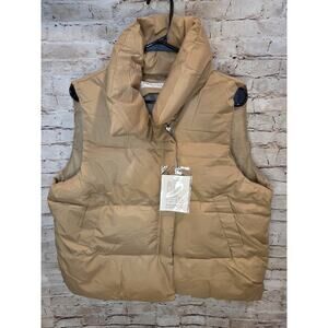 Tan Puffer Vest